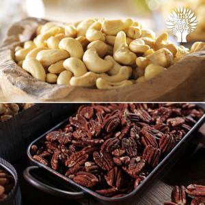[리얼넛츠]구운캐슈넛 800g + 구운피칸 800g(총 1.6kg)