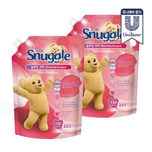 [무료배송] 스너글 섬유유연제 초고농축 블루밍 부케 리필 5.2L (2.6L 2개)