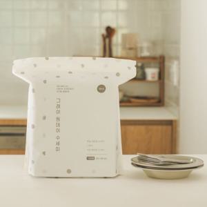 디어커스 그레이 원데이 수세미 엠보싱 100매 x4