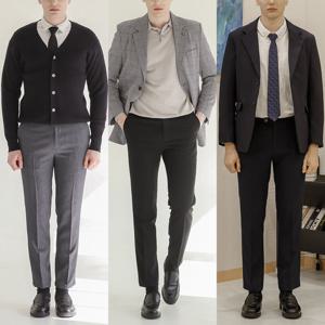 남성  가을 프리미엄 히든밴딩정장바지(30-38사이즈)3종세트
