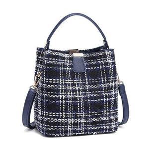 레트로 체크무늬 여성 크로스백 누빔 숄더백 4색
