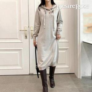 [디자이어로즈]후드원피스 니트원피스 루즈핏원피스