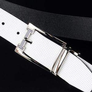 [OFK6O2O0]남자 블랙 화이트 양면 골프 소가죽 허리띠