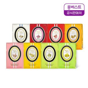 [몽베스트] 블랜딩 콤부차 8가지 맛보기 (레몬라임, 자몽파인애플, 외 80포)