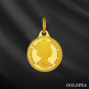 [골드피아] 24K 순금 엘리자베스 코인 펜던트 1.875g