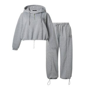 [르샵]기모 후드 스트링 티셔츠 밴딩 스트링 롱 팬츠 셋업 (DO4OW002A)