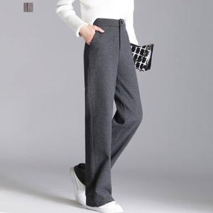 [퀸이즈] [~77까지]테스 모직 일자 와이드 팬츠
