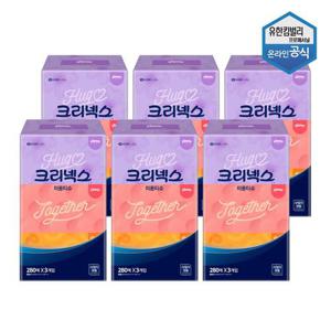 [크리넥스]크리넥스 미용티슈 천연펄프 280매 콤비 3개입 x 6팩 1박스 4600361