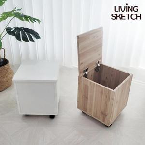 [리빙스케치] 국내제작 루크바트 이동식 수납 공간박스[착불]바퀴 장난감 정리함 300 미니 스툴의자