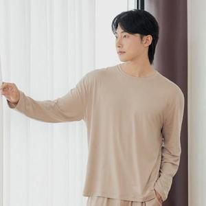 [이너쿠키]슬림 피치 기모 남성 긴팔 홈웨어 파자마 상하세트 (오트베이지/L-2XL) MHS4611