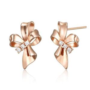 [끄란느] 14K GF 러블리 리본 귀걸이 C24EGF221