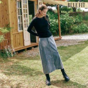 [블루핏]H라인 데님 스커트