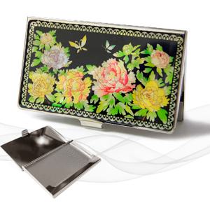 [예반몰]나전 명함케이스(목단꽃나비)/나전칠기/전통공예/외국인선물/자개장식/선물/명함집/명함함