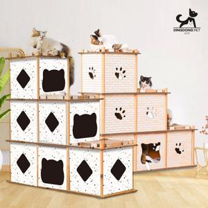 딩동펫 고양이 캣타워 숨숨집 스크래쳐 박스하우스 6단