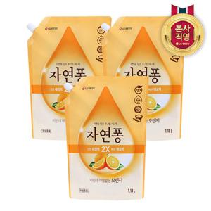 자연퐁 주방세제 오렌지 리필 1.18L x 3개