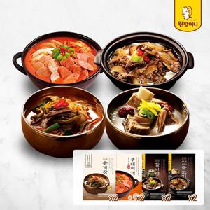 [원할머니] 명품국탕류 8팩세트(육개장2+부대찌개2+갈비탕2+뚝불고기2)