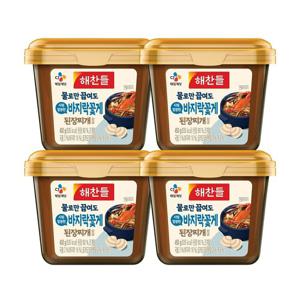 [CJ]해찬들 물로만 끓여도 시원깔끔한 바지락꽃게 된장찌개양념 450g x4개
