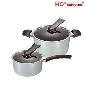 [HAPPYCALL] HC해피콜 뉴버던트 티타늄 IH 냄비 2종C(편수18+곰솥24)