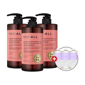 [메디올]MEDALL 두피청정 탈모 기능성 샴푸 힐링부케 800mlx3개