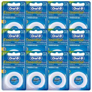 오랄비 왁스치실 50mx12개(민트) 치간칫솔 치간치실 구강청결