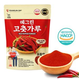 HACCP 국산100% 보통맛 고운 햇 고춧가루 (16메시) 1kg 김치 김장 요리 양념용 예그린 고추가루