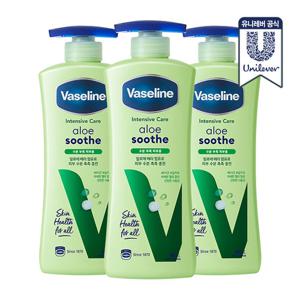 [무료배송] 바세린 인텐시브 알로에 수드 로션 400ml 3개
