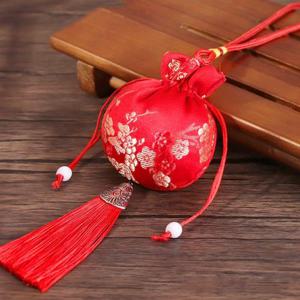 여자파우치 매화 노리개 향낭 복주머니 붉은색