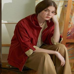 [마르조][오아로] [1종] 배색 트렌치 점퍼