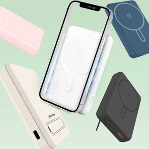 [ VIP 특가 I 스마텍 ] 20W 고속충전 맥세이프 유무선 거치형 보조배터리 10000 I PD 킥스탠드 여행용