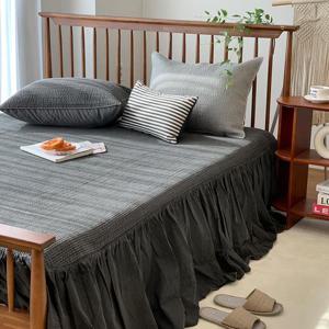 한스갤러리 순면 워싱 누빔 매트리스 침대 베드 스커트(Q)