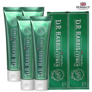 영국왕실 납품 브랜드 디알해리스 프로바이오틱스 잇몸케어 치약 120g 4개 시트러스향