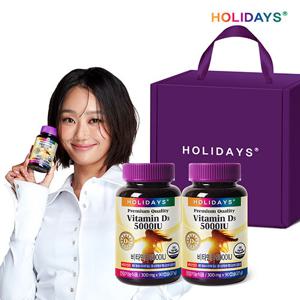 [홀리데이즈] 비타민D 5000IU 90캡슐 2병 선물세트 (총6개월분)