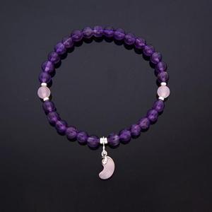 백제곡옥 장미수정 자수정 천연보석 팔찌 MA-009