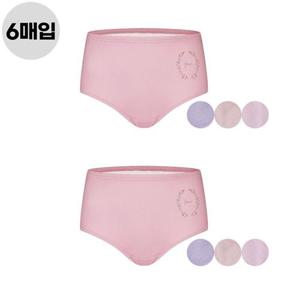 [BYC]여성면팬티 여삼각팬티 엄마팬티 빅사이즈 부인용 순면 6매입 선물 세트