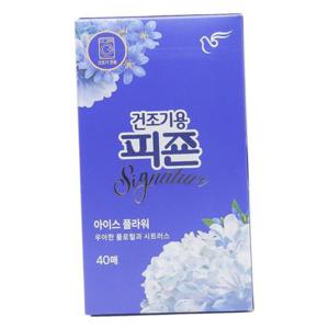 건조기용피죤 종이시트 섬유유연제 아이스플라워 40매 WFL0ONG