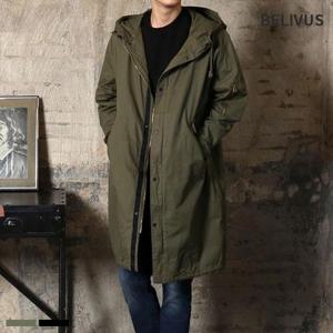 [빌리버스]남성 자켓 WS065 남자 롱 점퍼 야상 후드 아우터