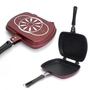 키친아트 금상첨화 양면팬 마블코팅 사각후라이팬 생선구이 불판 프라이팬