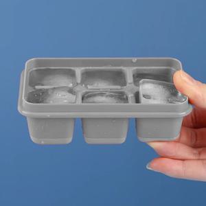 실리콘 얼음틀 트레이 하이볼 얼음 아이스 메이커 6구 얼음트레이 얼음통 아이스트레이 그레이 L424