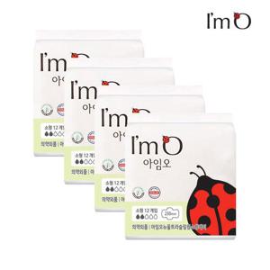 아임오 유기농 순면 생리대 소형 12P x4개