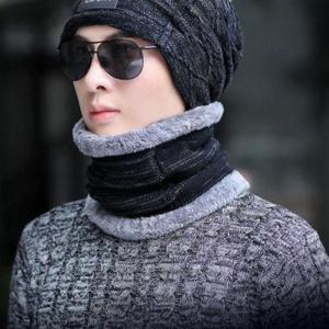 [에이치플러스몰]겨울 방한 남성 남자 비니 넥워머 세트 기모 털모자
