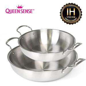 세신퀸센스 루미스 인덕션(가스겸용) 전골냄비(깊은형)2종SET(24+30)(업소형적합)