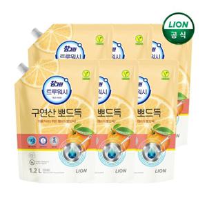 참그린 구연산뽀드득 주방세제 오렌지 1.2L 리필 x 6개