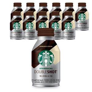 [스타벅스]스벅 더블샷 에스프레소앤크림 275mlX 12캔 커피 음료수 (34212222)