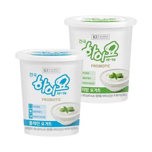 [건국유업] 하이요 요거트 플레인 900g 1개 + 저지방 900g 1개