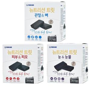 포켄스 뉴트리션트릿 강아지 대용량 눈 피부 관절 영영제 100P