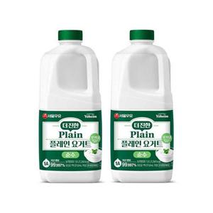 서울우유 무첨가 더진한 플레인 요거트 1.8L X 2개