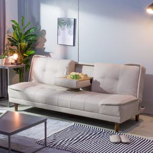 [무료배송]리도 컵홀더 3인용 패브릭룩 방수가죽 소파베드