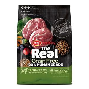 [하림펫푸드]더리얼 그레인프리 크런치 돼지고기 어덜트 1.6kg