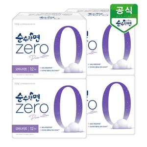순수한면 제로 생리대 오버나이트12p x 4팩