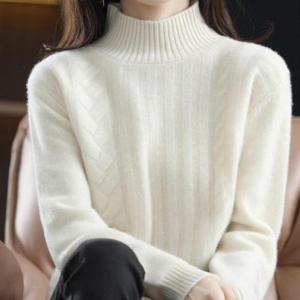 반폴라 꽈배기 니트 티셔츠 반목 겨울 6컬러